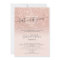 Rose gold glitter blush pink chic bat mitzvah
