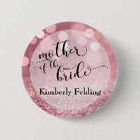 Rose Gold Glitter Bokeh Mother of the Bride