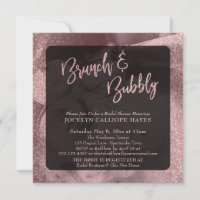 Rose Gold Glitter Brunch & Bubbly Champagne Photo