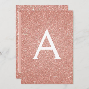 Rose Gold Glitter Class of 2018 Graduation Party Invitation