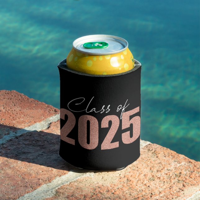Rose Gold Glitter Class of 2025 Can Cooler (In Situ Pool)