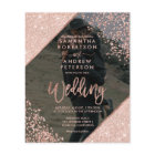 Rose gold glitter confetti budget wedding photo