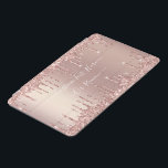 Rose Gold Glitter Custom Text Name iPad Cover<br><div class="desc">iPad Air Covers with Rose Gold Blush Glitter Sparkle Drips Custom Text Pink Modern - Add Your Unique Text / Name or Remove Text - Make Your Special iPad Cases Gift - Resize and move or remove and add text / elements with Customisation tool. Choose fonts / size / colour...</div>