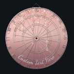 Rose Gold Glitter Dart Board with Custom Text<br><div class="desc">Personalised Dartboards with Custom Text Rose Gold Blush Glitter Sparkle Drips Wedding or Party Supplies / Gift - Add Your Unique Text / Name or Remove Text - Make Your Special Dart Board Gift - Resize and move or remove and add text / elements with Customisation tool. Choose fonts /...</div>