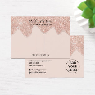 Rose gold glitter drips barrette hair clip display