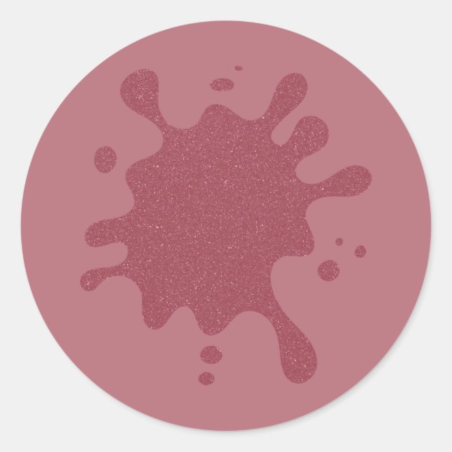 Rose Gold Glitter Drop Sticker – Customisable (Front)