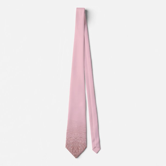Rose Gold Glitter Elegant Modern Template Trendy Tie (Front)