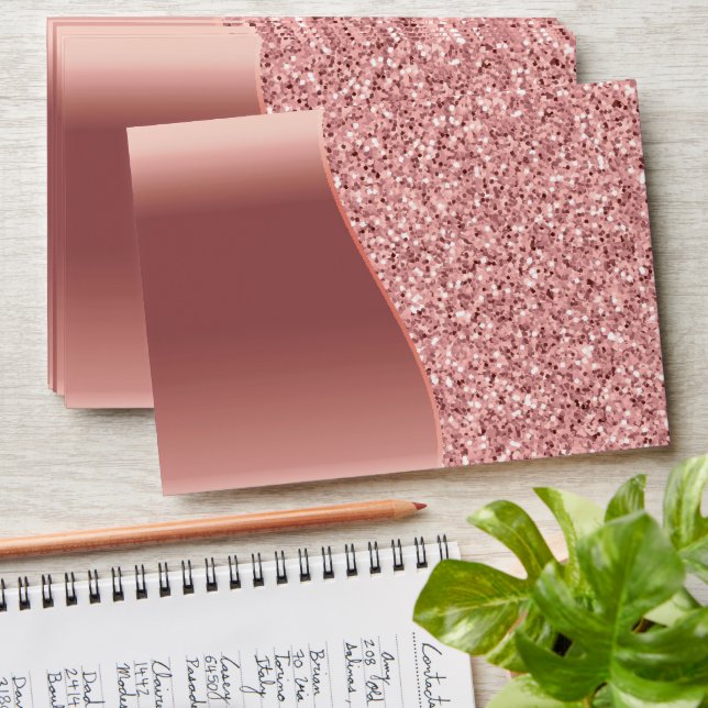 Rose Gold Glitter Foil Envelope (Stacked)