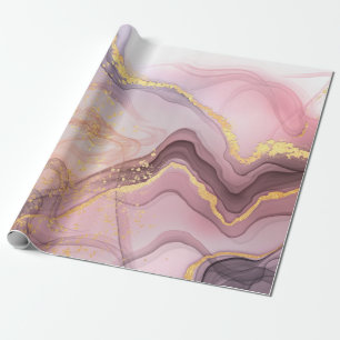 Rose Gold glitter girls birthday party  Wrapping Paper