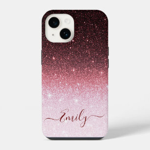 Rose gold Glitter Gradient iPhone 14 Case