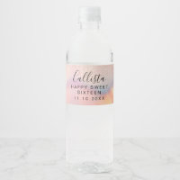 Rose Gold Glitter Iridescent Holographic Sweet 16