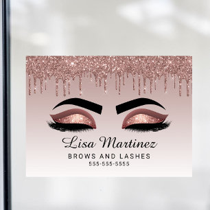 Rose Gold Glitter Lash Brow Beauty Business