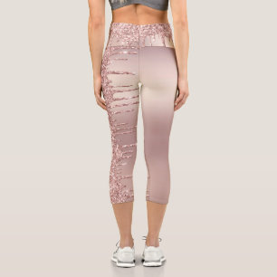 Rose Gold Glitter Leggings