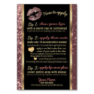 Rose Gold Glitter Lipsense Senegence Instructions Table Number