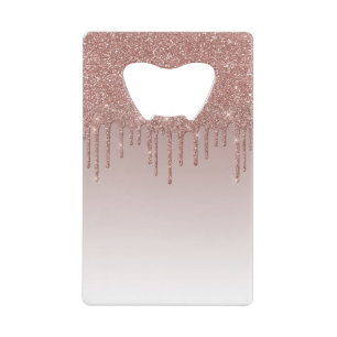 Rose Gold Glitter Liquid Drips