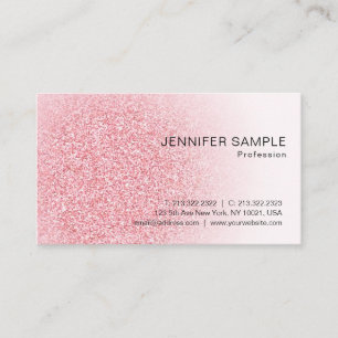 Rose Gold Glitter Look Modern Elegant Template Business Card