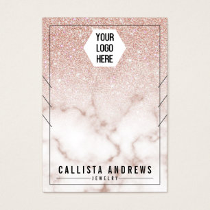 Rose Gold Glitter Marble Necklaces Display