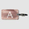 Rose Gold Glitter Metal Monogram Name and Initial