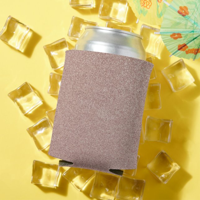Rose Gold Glitter Metallic Pretty Girly Sparkly Can Cooler (In Situ Summer)