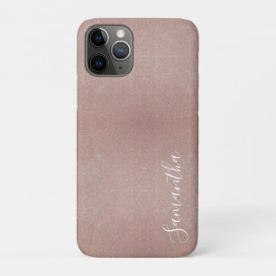 Rose Gold Glitter Metallic Pretty Girly Sparkly iPhone 11 Pro Case