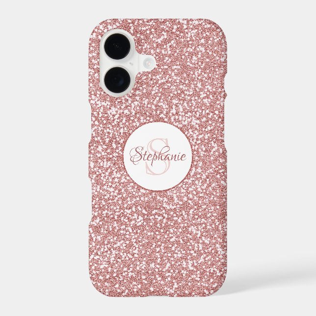Rose Gold Glitter Monogram (Back)