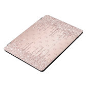 Rose gold glitter monogram initials pink luxury iPad pro cover (Side)