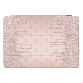 Rose gold glitter monogram initials pink luxury iPad pro cover (Horizontal)
