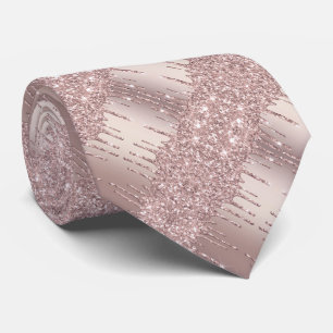 Rose Gold Glitter Neck Tie