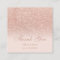 Rose gold glitter ombre blush thank you wedding