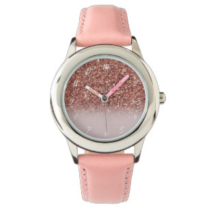 Rose gold glitter Personalised Name                Watch