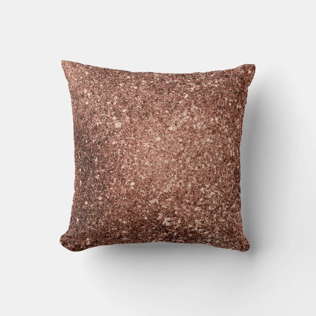 Rose Gold Glitter Pillow (Front)