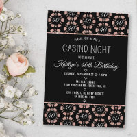 Rose Gold Glitter Poker Chip Casino Night Party
