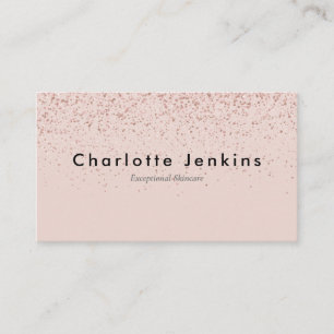 Rose Gold  Glitter Professional Business Card