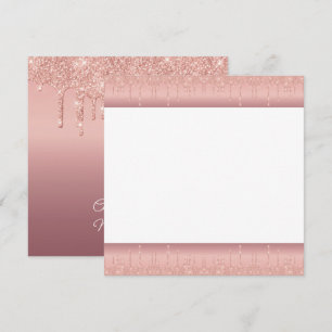 Rose Gold Glitter Program Personalised Custom Text