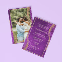 Rose Gold Glitter Purple Mandala Photo Wedding