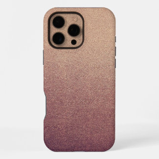 Rose Gold Glitter Sand Visual Texture Ombre Light iPhone Case