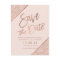 Rose gold glitter script blush pink save the date