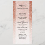 Rose Gold Glitter Shiny Elegant Menu<br><div class="desc">Rose Gold Glitter Shiny Elegant</div>