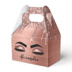 Rose Gold Glitter Sparkle Eyelashes Monogram Name