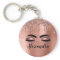 Rose Gold Glitter Sparkle Eyelashes Monogram Name