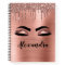 Rose Gold Glitter Sparkle Eyelashes Monogram Name
