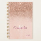 Rose Gold Glitter Sparkle Yearly Monogram
