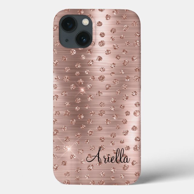 Rose Gold Glitter Sparkly Glam Case-Mate iPhone Case (Back)