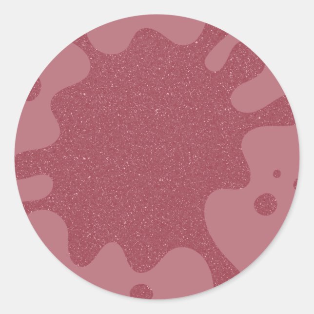 Rose Gold Glitter Splash Sticker – Customisable (Front)