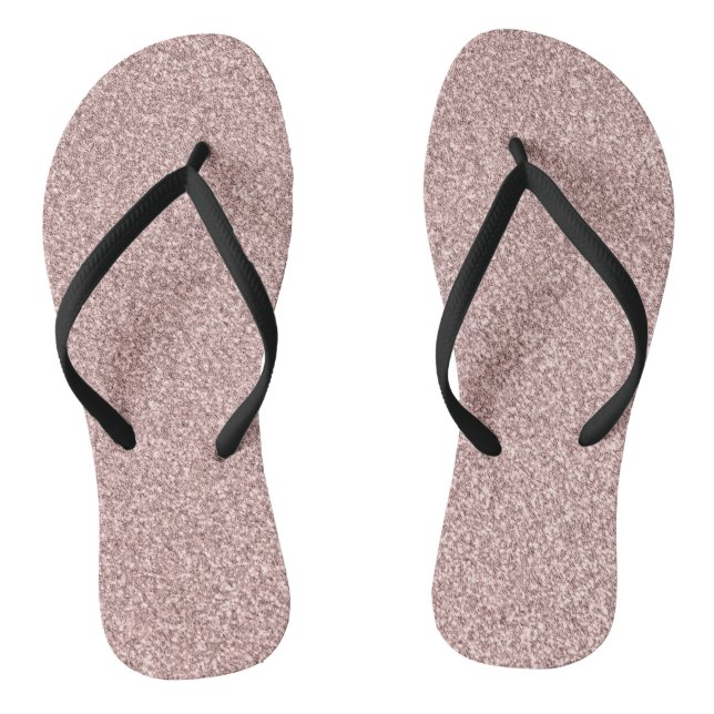 Rose Gold Glitter Thongs (Footbed)