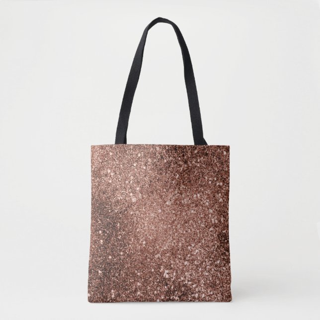 Rose Gold Glitter Tote Bag (Front)