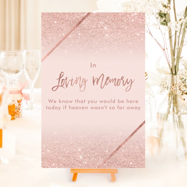 Rose gold glitter typography blush pink sign invitation (Rose gold glitter typography blush pink sign invitation)