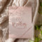 Rose gold glitter typography blush pink wedding