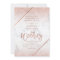 Rose gold glitter typography marble wedding