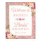Rose Gold Glitters Floral Bridal Shower Sign